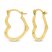 Stamped Heart Earrings 14K Yellow Gold