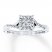 Engagement Ring 1/3 ct tw Diamonds 10K White Gold