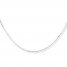 Box Chain Necklace 10K White Gold 18" Length
