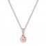 Diamond Necklace 1/6 ct tw Round-cut 10K Two-Tone Gold