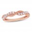 Diamond Anniversary Ring 1/4 ct tw Round-cut 10K Rose Gold