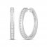 Diamond Hoop Earrings 1/2 ct tw Round-Cut 10K White Gold