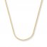 Square Wheat Chain 14K Yellow Gold Necklace 24" Length