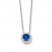 Lab-Created Blue & White Sapphire Necklace Sterling Silver