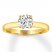Leo Diamond Artisan Ring 1 Carat 14K Yellow Gold