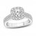 Diamond Engagement Ring 1-3/8 ct tw Round-cut 14K White Gold