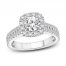 Diamond Engagement Ring 1-3/8 ct tw Round-cut 14K White Gold