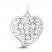 Hugs and Kisses Charm Sterling Silver Heart