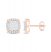 Diamond Earrings 1/2 ct tw Princess/Round-Cut 10K Rose Gold