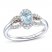Le Vian Blue Topaz Ring 1/5 ct tw Diamonds 14K Vanilla Gold