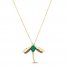 Le Vian Emerald Dragonfly Necklace 1/5 ct tw Diamonds 14K Honey Gold 18"