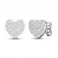 Lab-Created Diamonds by KAY Heart Earrings 1 ct tw 14K White Gold