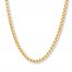 Men's Box Chain Necklace 10K Yellow Gold 22" Length