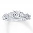 Diamond Engagement Ring 5/8 ct tw Round-cut 14K White Gold