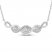 Diamond Fashion Necklace 1/4 ct tw Round-cut 10K White Gold 18"