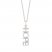 Hallmark Diamonds Hope Necklace 1/6 ct tw Sterling Silver/10K Rose Gold