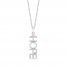 Hallmark Diamonds Hope Necklace 1/6 ct tw Sterling Silver/10K Rose Gold