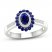 Sapphire & Diamond Ring 1/10 ct tw 10K White Gold