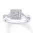 Diamond Ring 1/3 ct tw Round-cut 10K White Gold