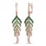 Le Vian Ombré Tsavorite/Peridot/Quartz Earrings 14K Strawberry Gold