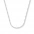 Square Wheat Chain 14K White Gold Necklace 24" Length