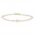 Cross Anklet 14K Yellow Gold 9.5"