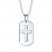 Men's Cross Necklace Stainless Steel 22" Length