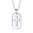 Men's Cross Necklace Stainless Steel 22" Length