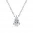 Lab-Created Diamonds by KAY Solitaire Necklace 1/2 ct tw Pear-Shaped 14K White Gold 19"