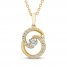 Encircled by Love Diamond Necklace 1/3 ct tw Round-cut 10K Yellow Gold 18"
