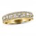 Adrianna Papell Diamond Anniversary Ring 1/2 ct tw Baguette/Round 14K Yellow Gold