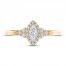 Diamond Engagement Ring 3/8 ct tw Marquise/Round-Cut 14K Yellow Gold