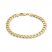 Diamond-cut Curb Chain Bracelet 14K Yellow Gold 7.5"