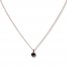 Black Diamond Necklace 1/2 ct tw Round-cut 10K Rose Gold