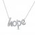 Diamond Hope Necklace 1/5 ct tw 10K White Gold 18"