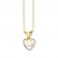 Opal Heart Necklace 14K Yellow Gold