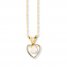 Opal Heart Necklace 14K Yellow Gold