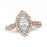 Neil Lane Diamond Engagement Ring 1-1/2 ct tw Marquise/Round-Cut 14K Two-Tone Gold
