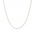 Beaded Cable Chain Necklace 14K Yellow Gold 16" Length