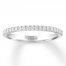 Leo Diamond Wedding Band 1/5 ct tw Round-cut 14K White Gold