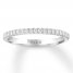 Leo Diamond Wedding Band 1/5 ct tw Round-cut 14K White Gold