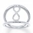 Infinity Ring 1/10 ct tw Diamonds Sterling Silver