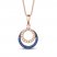 Le Vian Diamond & Sapphire Necklace 1/4 ct tw Diamonds 14K Strawberry Gold 18"