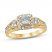 Diamond Engagement Ring 1 ct tw Princess/Round 14K Yellow Gold