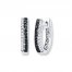 Diamond Hoop Earrings 1/5 ct tw Black/White 10K White Gold