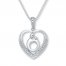 Mother & Child® Necklace 1/15 ct tw Diamonds Sterling Silver