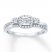 Diamond Ring 1/3 ct tw Princess-cut 10K White Gold