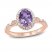 Amethyst Engagement Ring 1/3 ct tw Diamonds 14K Rose Gold