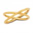 Diamond-cut Crossover Ring 10K Yellow Gold