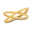 Diamond-cut Crossover Ring 10K Yellow Gold